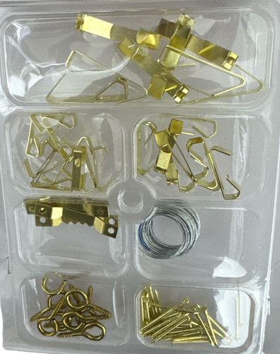Brass picture hooks wall - brass,