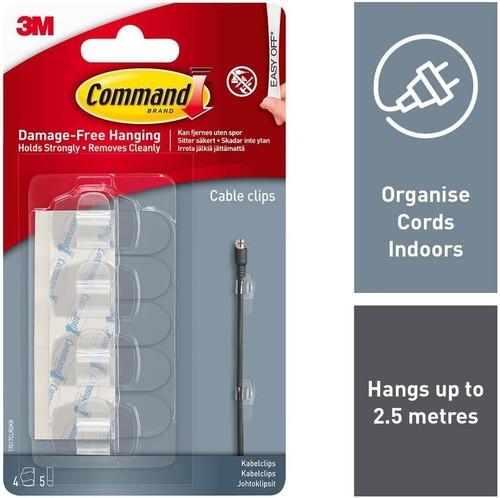 Command cable clips hooks - clips,