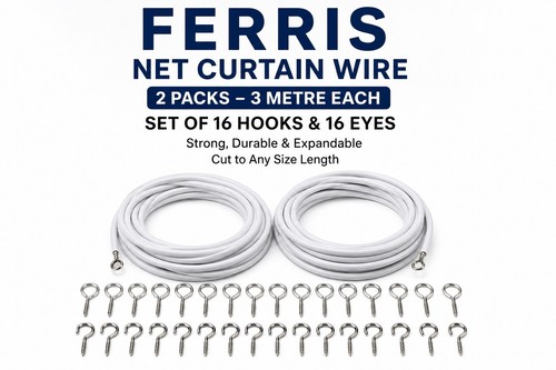 Pack net curtain wire - pack, 3m