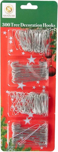 300pcs silver hanger hooks - silver,