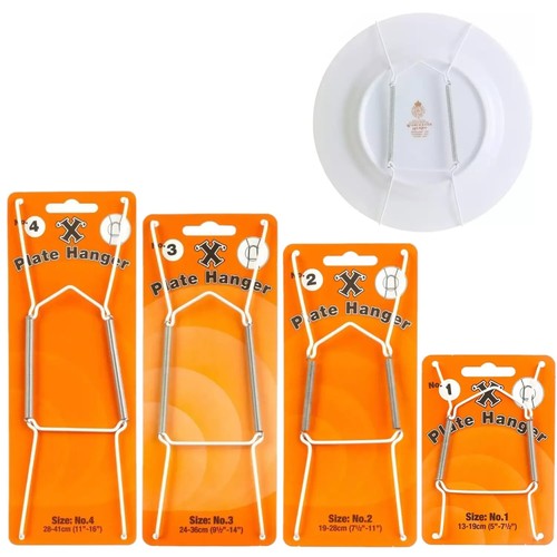 Wire plate hangers white - wire,