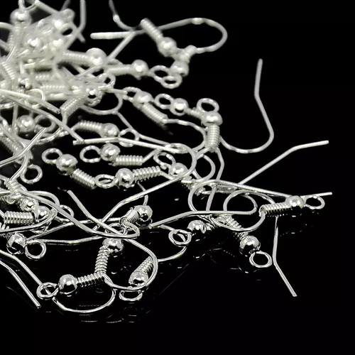 100x earring hooks silver - 100x,