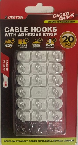 Self adhesive cable hooks x - 20,