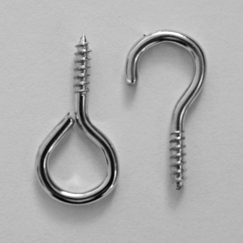 Curtain wire hooks and - eyes,