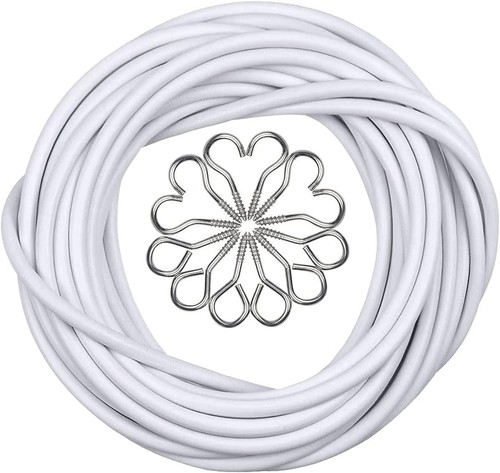 12m white net curtain wire - 12m,